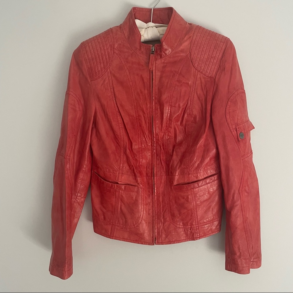 Red Genuine Leather Jacket